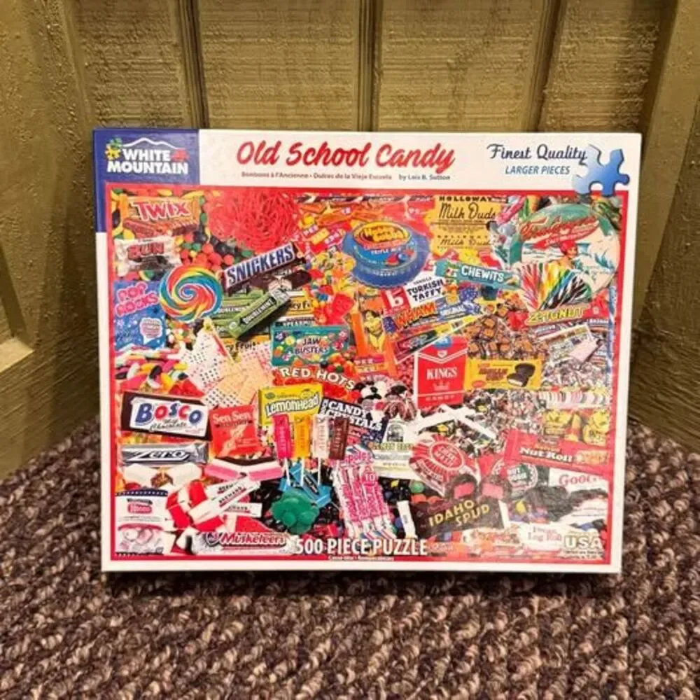 White Mountain Puzzles Old School Candy 500 Piece Jigsaw Puzzle